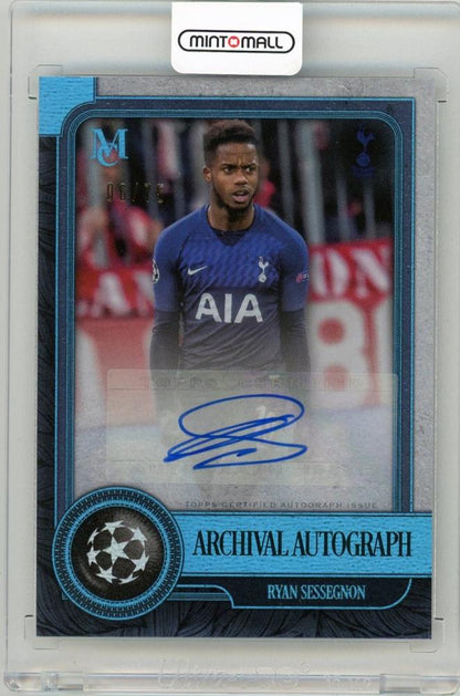 2019-20 Topps Museum Collection UEFA Champions League Ryan Sessegnon Autograph Sapphire Parallel card