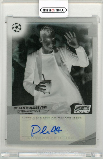 2022-23 Topps Stadium Club Chrome UEFA Dejan Kulusevski Autograph Photo Negative Refractor Parallel 12 of 25 card