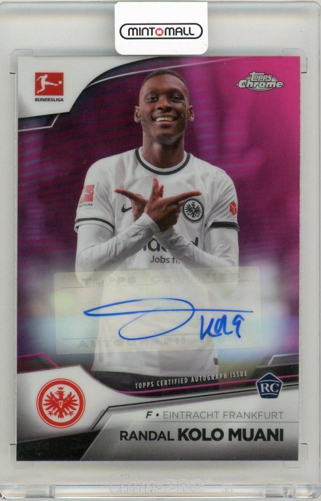 2022-23 Topps Chrome Bundesliga Randal Kolo Muani Autograph Magenta Refractors serial number 70 of 150 card