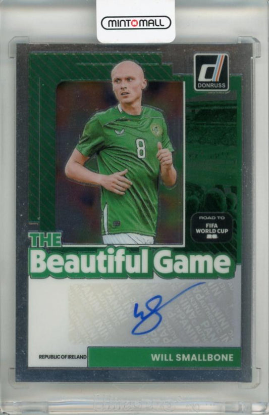2025-26 Panini Donruss Road to FIFA World Cup Will Smallbone Beautiful Game Autographs card serial 6 of 25