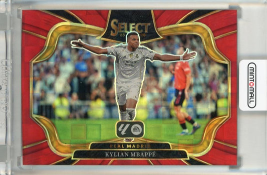 2025-26 Panini Select La Liga Kylian Mbappe Red Pandora trading card number 225 featuring Kylian Mbappe