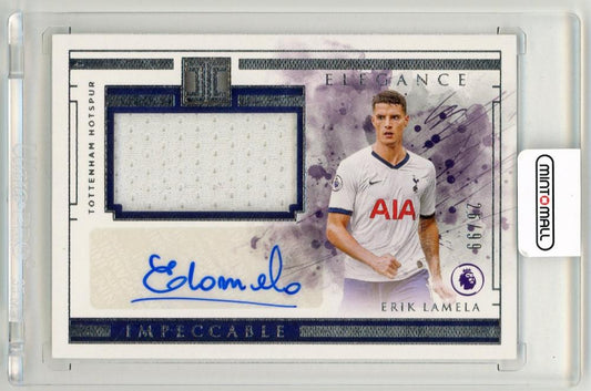 2019-20 Panini Impeccable Erik Lamela autographed Tottenham Hotspur jersey numbered 26 of 99