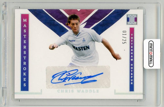 2022-23 Panini Impeccable Premier League Chris Waddle Masterstrokes Silver Parallel 1 out of 25 trading card