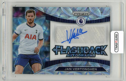 2022-23 Panini Prizm Premier League Jan Vertonghen Flashback Autograph Choice Prizm Parallel FA-JV card