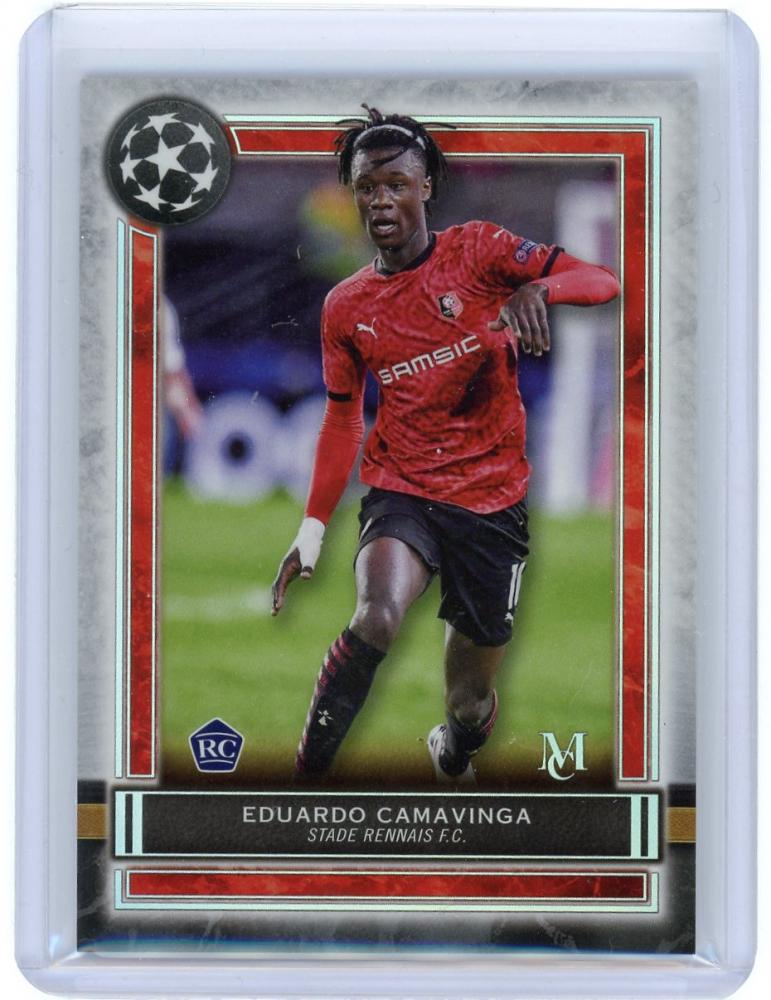 2020-21 Topps Museum Collection Eduardo Camavinga UEFA Champions League Stade Rennais rookie card