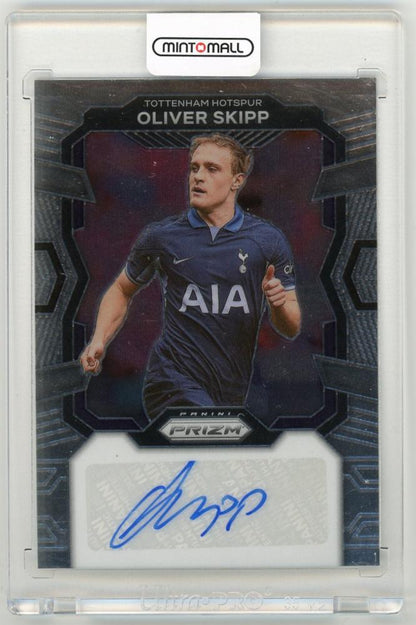 2023-24 Panini Prizm Premier League Oliver Skipp Signatures trading card from Tottenham Hotspur with serial number S-OS