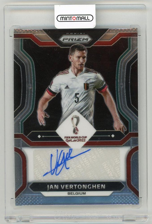 2022 Panini Prizm World Cup Qatar Jan Vertonghen Signatures soccer card from Belgium