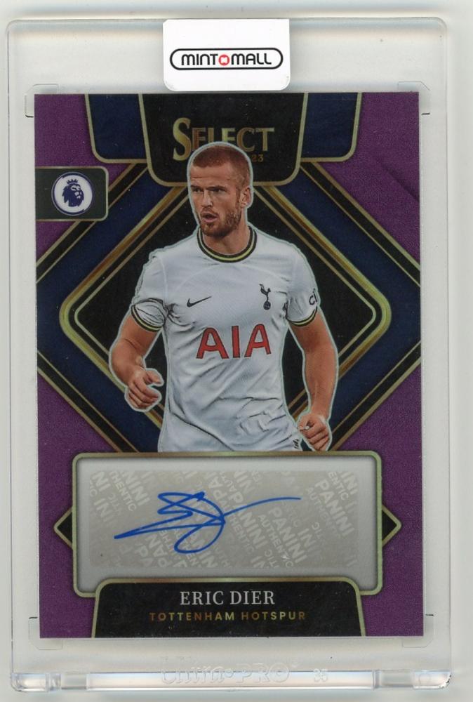 2022-23 Panini Select Premier League Eric Dier Signatures Purple Parallel numbered 41/49 Tottenham Hotspur collectible card