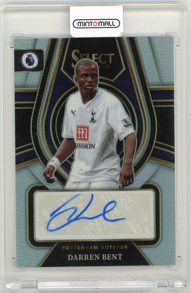2022-23 Panini Select Premier League Darren Bent signature card featuring Aston Villa