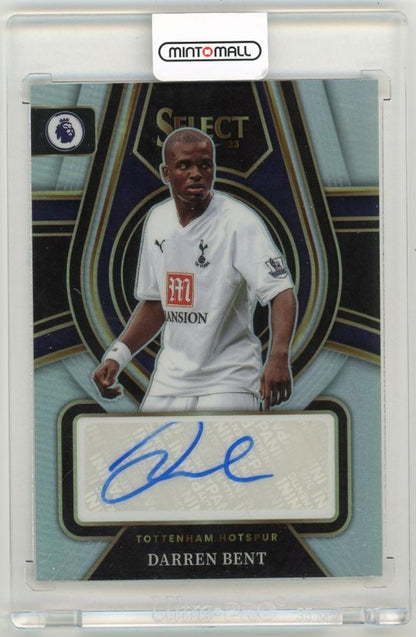 2022-23 Panini Select Premier League Darren Bent signature card featuring Aston Villa