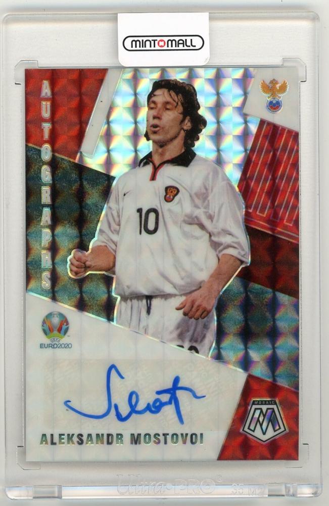 2021 Panini Mosaic UEFA Euro 2020 Aleksandr Mostovoi autographed football trading card from Russia