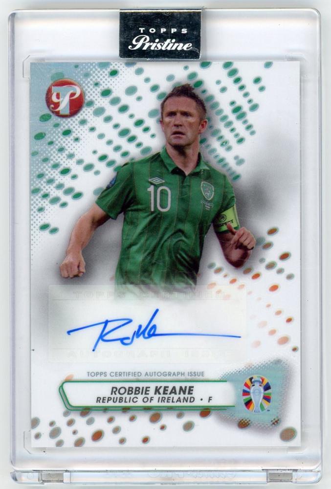 2023 Topps Pristine Road to Euro 2024 Robbie Keane autograph trading card from Republic of Ireland