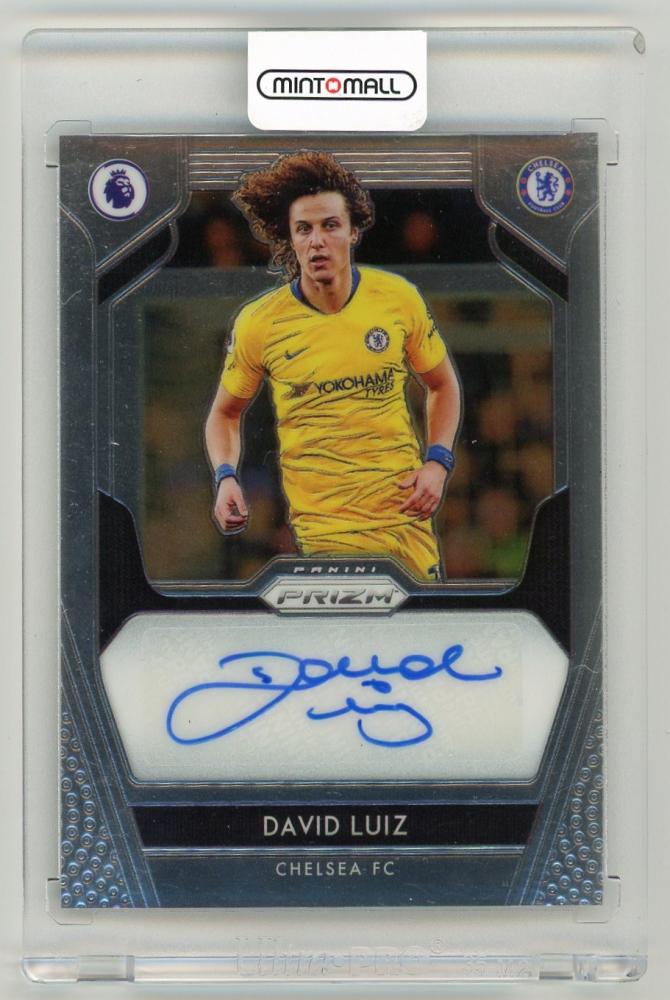2019-20 Panini Prizm Premier League David Luiz Signatures trading card Chelsea FC