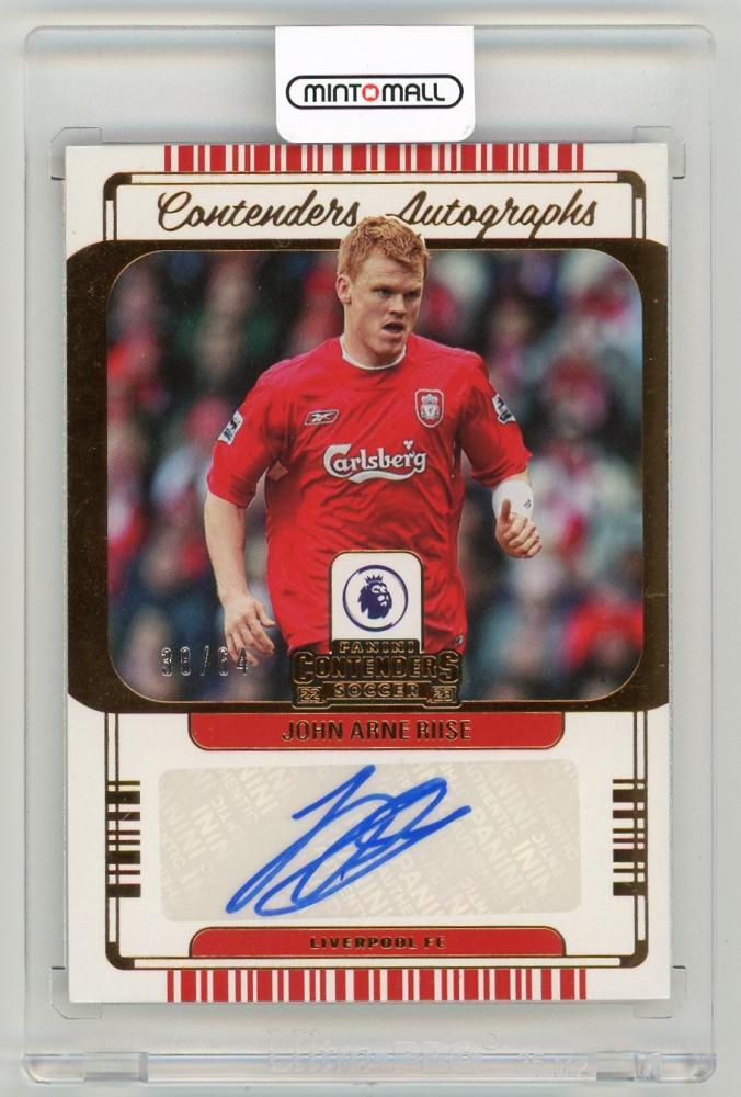 2022-23 Panini Chronicles John Arne Riise Contenders Autographs Premier League card serial 38 of 64 Liverpool FC