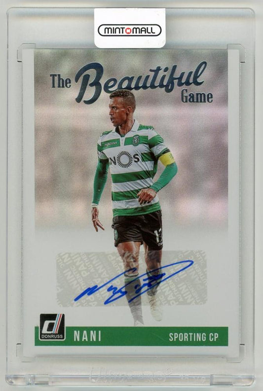 2018-19 Panini Donruss Nani The Beautiful Game Autographs BG-NMI Sporting CP collectible card