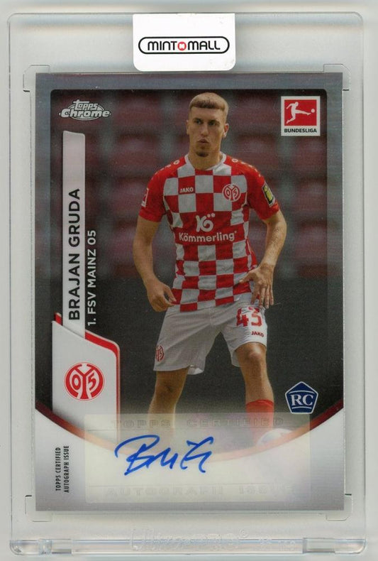 2023-24 Topps Chrome Bundesliga Brajan Gruda Autographs trading card BCA-BGR 1 featuring FSV Mainz 05