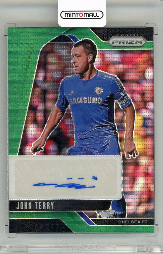 2024-25 Panini Prizm EPL John Terry Signatures Prizms Green Pulsar #42 Chelsea FC trading card