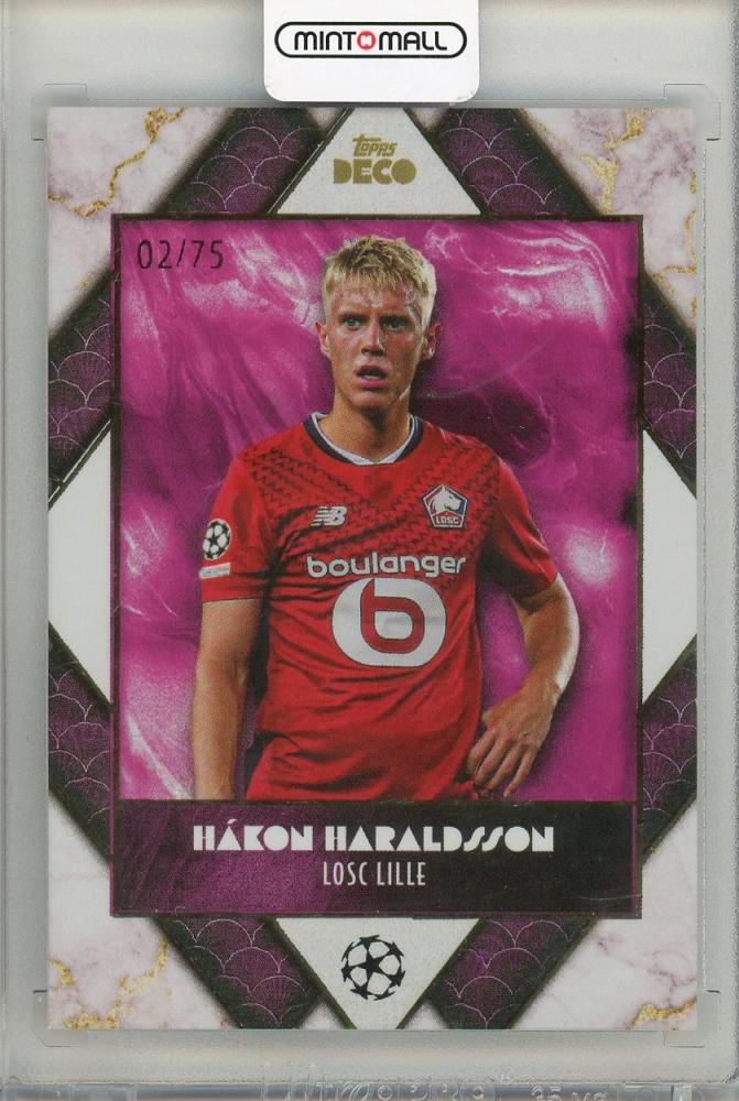2024 TOPPS DECO Hakon Haraldsson trading card numbered 02 of 75 from LOSC LILLE
