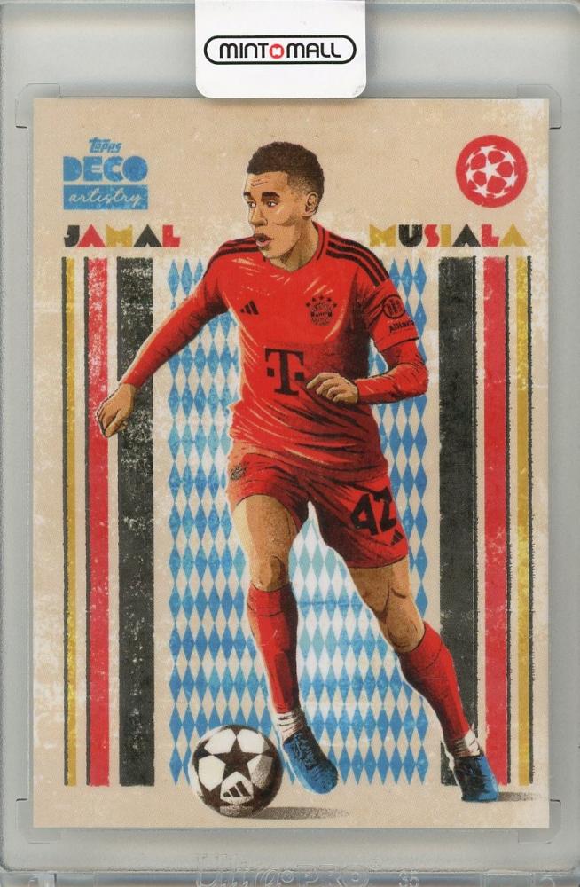 2024 TOPPS DECO Jamal Musiala trading card featuring FC Bayern Munchen player