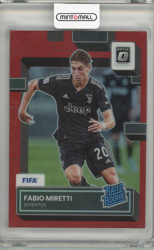 2022-23 Panini DONRUSS SOCCER trading card of Fabio Miretti serial number 070/165 from Juventus