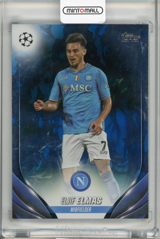 2023-24 TOPPS UEFA Club Competitions Eljif Elmas trading card numbered 113 out of 125 featuring Napoli