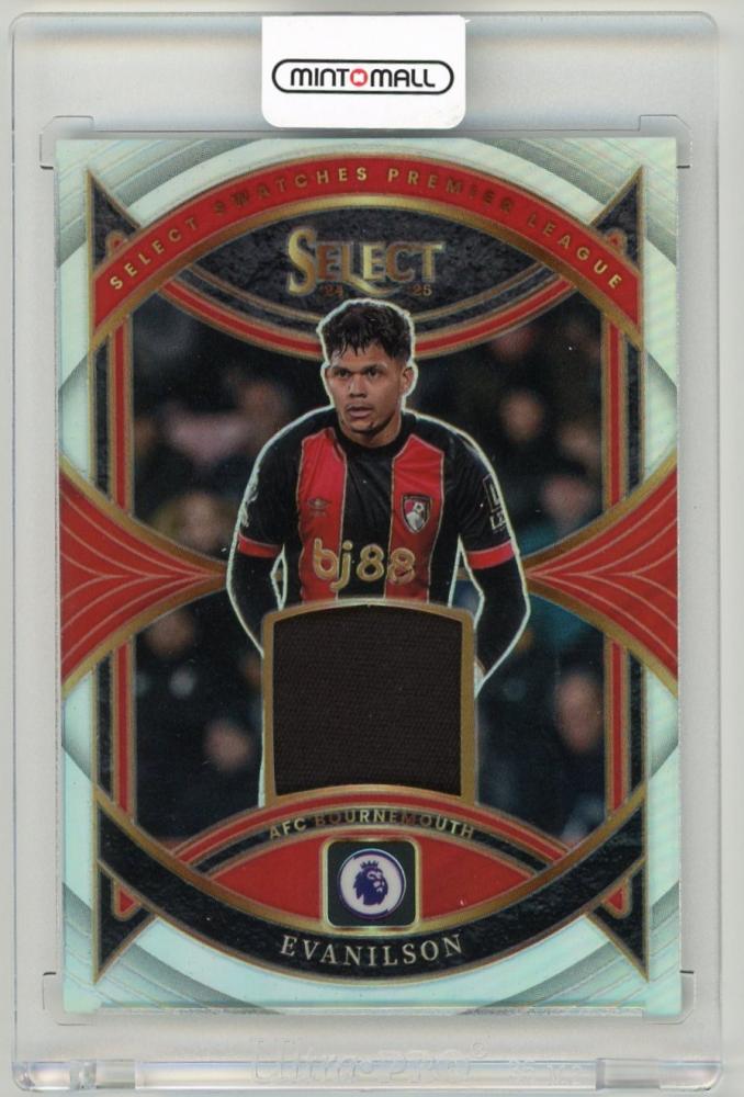 2024-25 Panini Select Premier League Evanilson Swatches card from AFC Bournemouth in used condition
