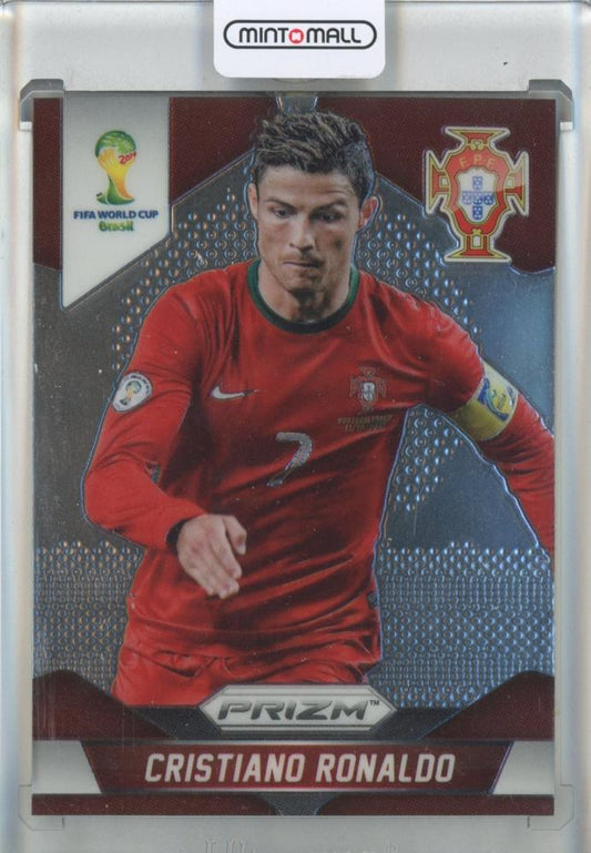 2014 Panini Prizm World Cup trading card featuring Cristiano Ronaldo #161 Portugal in used condition