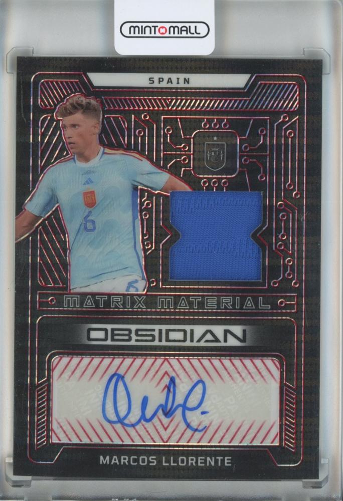 2022-23 Panini Obsidian Marcos Llorente Matrix Material Autograph Red Pulsar card #30 serial 42/44