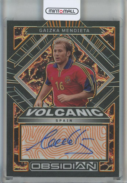 2022-23 Panini Obsidian Gaizka Mendieta Volcanic Signatures Electric Etch Orange trading card #271/75 from Spain