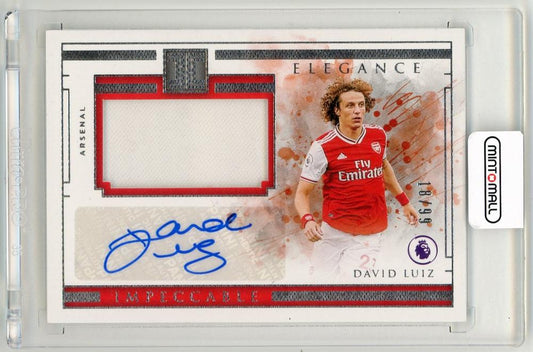 2019-20 Panini Impeccable Premier League David Luiz Arsenal Elegance Jersey Autographs card 18 of 99