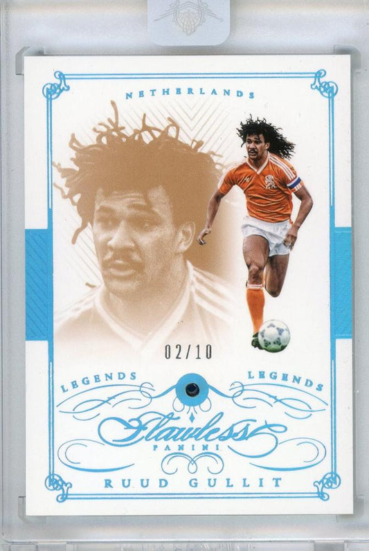 2015-16 PANINI Flawless Ruud Gullit Legends Sapphire card numbered 14802/10 featuring Ruud Gullit from Netherlands