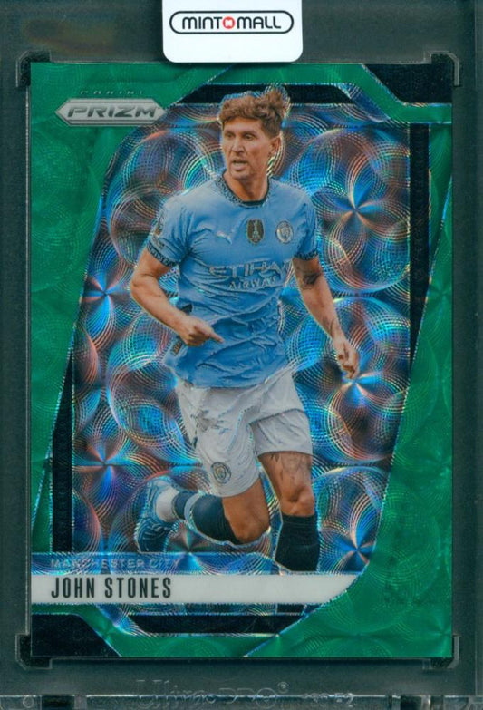 2024-25 Panini Prizm Premier League John Stones #17 Choice Green Prizm 1/5 Manchester City trading card