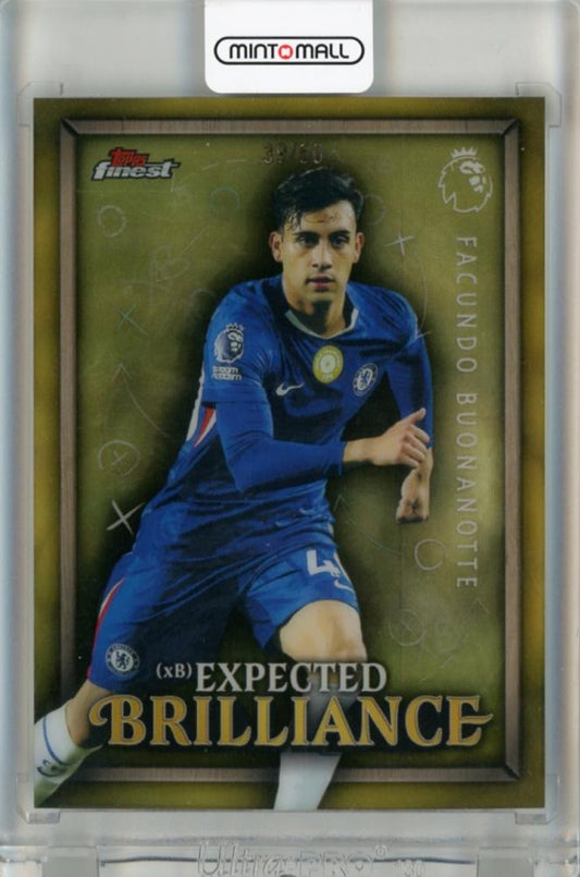 2025-26 Topps Finest Premier League Facundo Buonanotte Expected Brilliance Gold trading card #XB1339/50