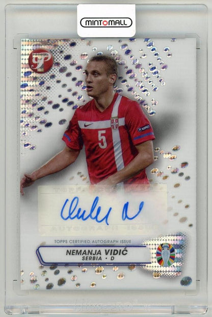 2023 Topps Pristine Road to Euro 2024 Nemanja Vidic Autograph Pristine Refractor parallel #51/99 Serbia trading card
