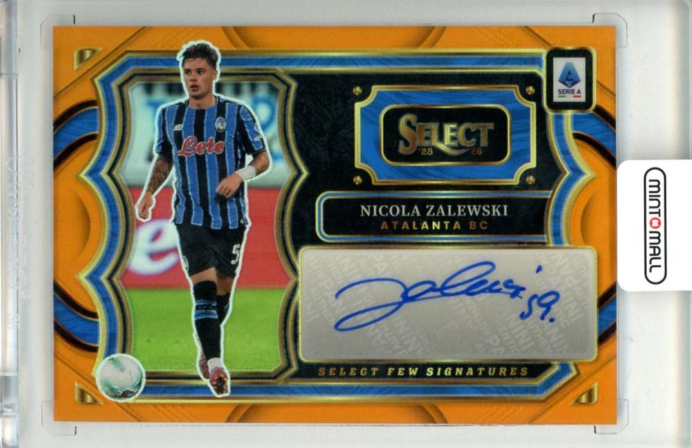 2025-26 Panini Select Serie A Nicola Zalewski #SF-NZ Select Few Signature Orange Parallel card number 22/49