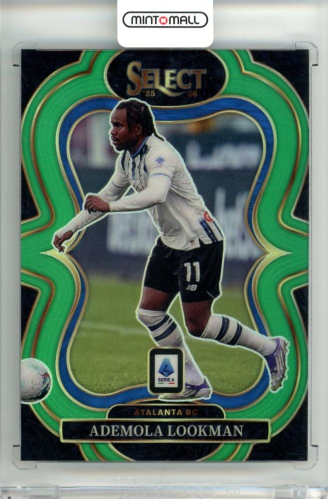 2025-26 Panini Select Serie A Ademola Lookman card #118 Mezzanine Green Parallel numbered 2 of 5