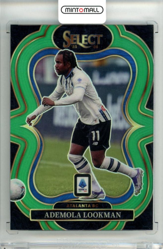 2025-26 Panini Select Serie A Ademola Lookman card #118 Mezzanine Green Parallel numbered 2 of 5