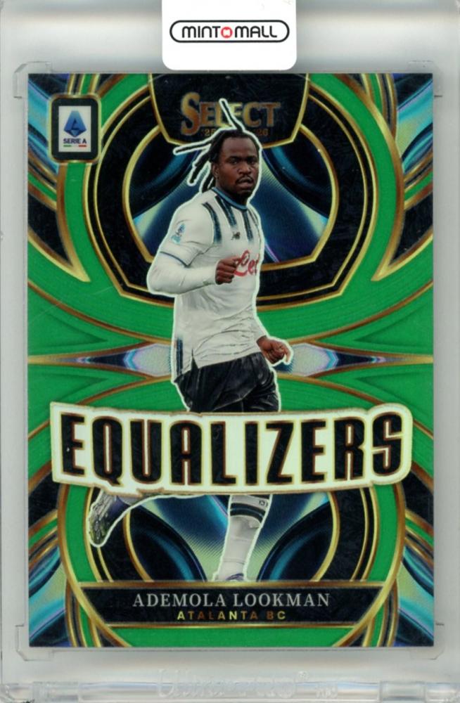 2025-26 Panini Select Serie A Ademola Lookman #25 Equalizers Green Parallel trading card, serial number 4 of 5