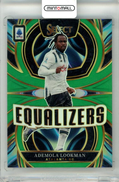 2025-26 Panini Select Serie A Ademola Lookman #25 Equalizers Green Parallel trading card, serial number 4 of 5