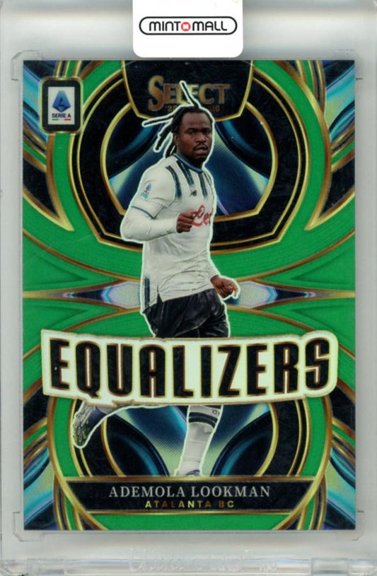 2025-26 Panini Select Serie A Ademola Lookman #25 Equalizers Green Parallel trading card, serial number 4 of 5