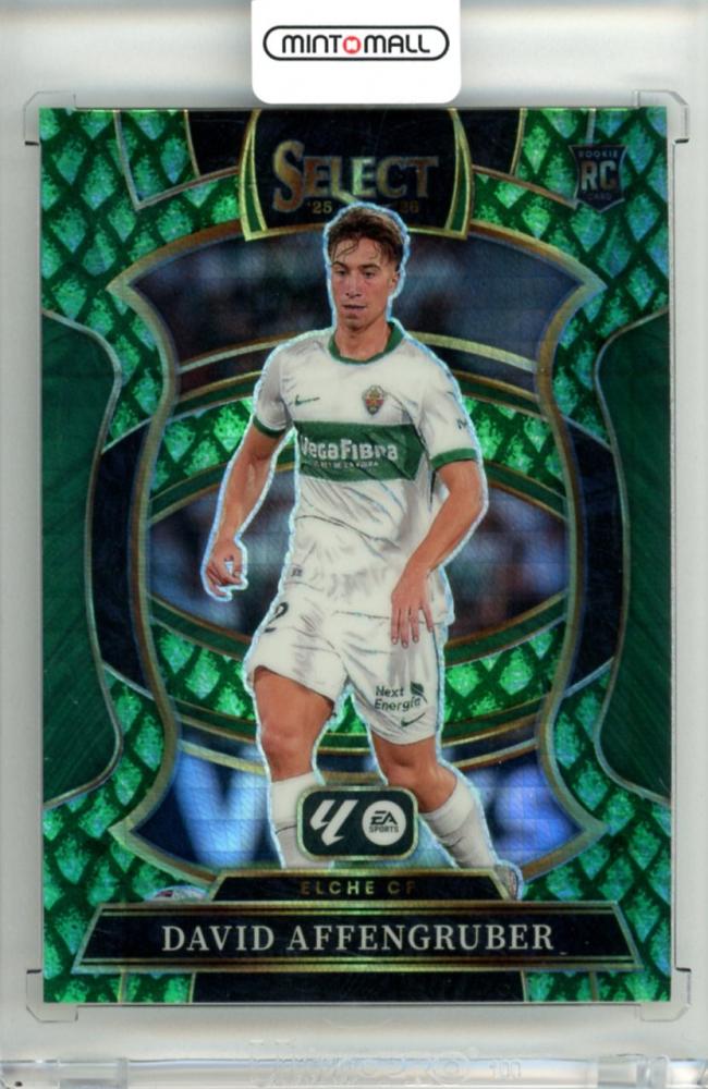 2025-26 Panini Select La Liga David Affengruber #86 Base card with Terrace Jade Dragon Scale Parallel serial 07/28