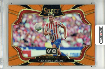 2025-26 Panini Select La Liga trading card Alexander Sorloth #222 Base Field Level Orange Parallel serial 55 of 75