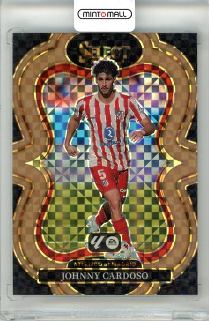 2025-26 Panini Select La Liga Johnny Cardoso trading card #123 Bronze Checker Parallel serial 70 of 99