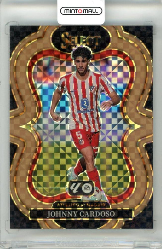2025-26 Panini Select La Liga Johnny Cardoso trading card #123 Bronze Checker Parallel serial 70 of 99