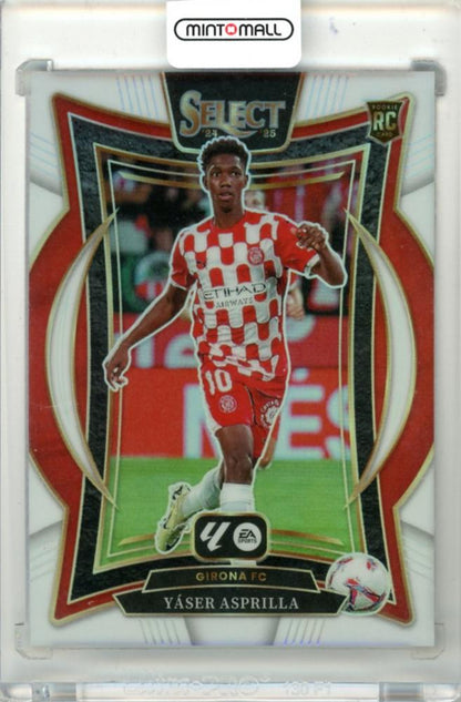 2025-26 Panini Select La Liga Yaser Asprilla Base Terrace White Parallel trading card #91 serial 18 of 20
