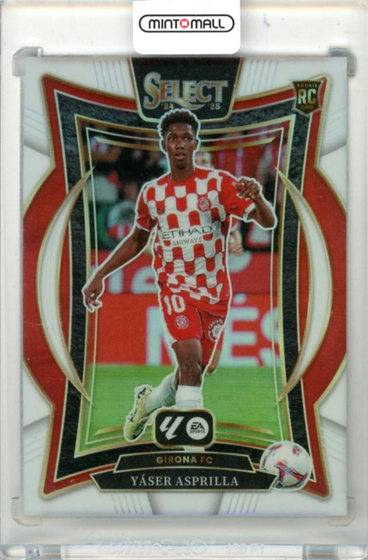 2025-26 Panini Select La Liga Yaser Asprilla Base Terrace White Parallel trading card #91 serial 18 of 20
