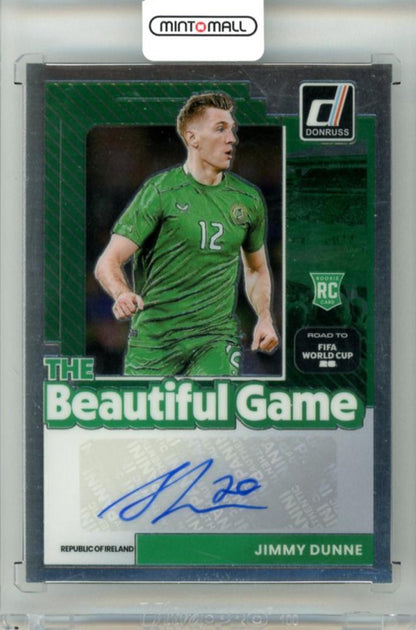 2025-26 Panini Donruss Road To FIFA World Cup Jimmy Dunne Beautiful Game Autograph Soccer Card