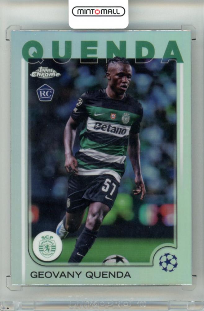 2024-25 Topps Chrome UEFA Club Competition Geovany Quenda #108 Base Refractor Parallel trading card