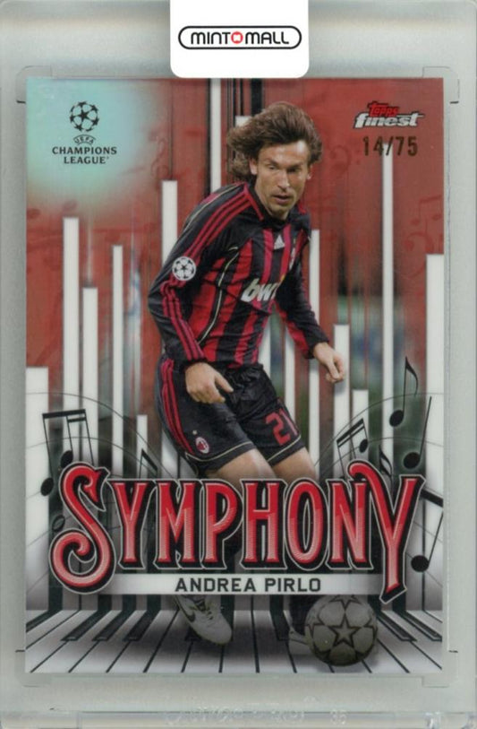 2024-25 Topps Finest UEFA Club Competitions Andrea Pirlo #SY-4 Symphony Rose Gold Refractor Parallel card