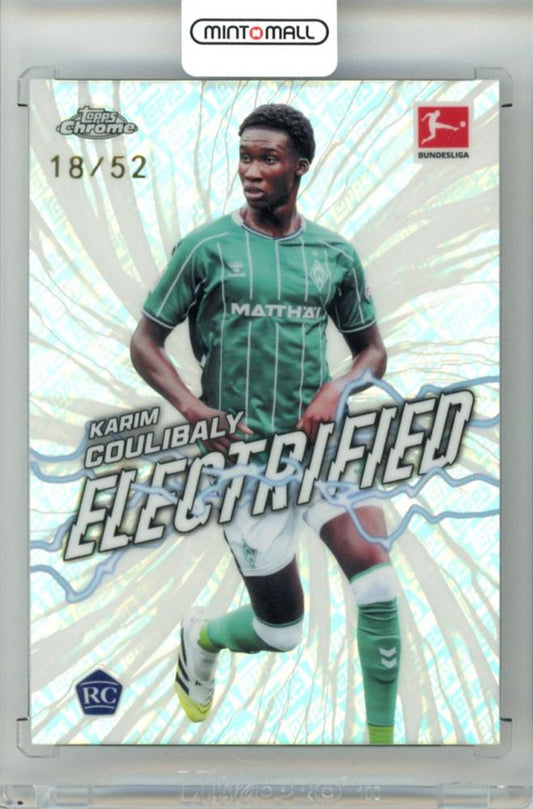 2025-26 Topps Chrome Bundesliga Karim Coulibaly #EL-15 Electrified ToppsFractor Parallel trading card 18 of 52